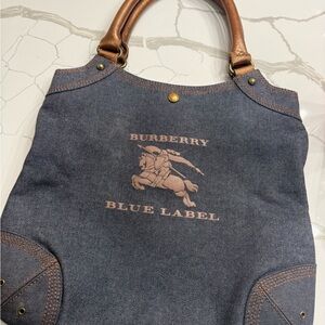 Burberry Blue Label Vintage Denim Tote Bag